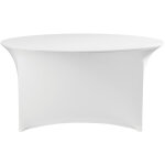 Hendi - nappe ronde sans repassage, diam�tre. tissu jersey 180cm blanc 814451