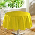 Nappe ronde toile cirée 'declino' 160cm jaune Nappe ronde toile cirée 'declino' 160cm jaune