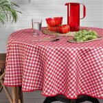 Nappe ronde vichy rouge et blanc multicolore Ø 160x160 cm Nappe ronde vichy rouge et blanc multicolore Ø 160x160 cm