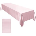 Nappe en satin de coton et lin tissu doux nappe carr�e salon serviette carr�e(rose)