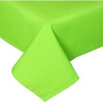 Homescapes - nappe de table rectangulaire en coton unie citron vert - 178 x 300 cm