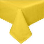 Homescapes - nappe de table rectangulaire en coton unie jaune - 178 x 300 cm