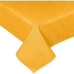 Homescapes - nappe de table rectangulaire en coton unie jaune moutarde - 178 x 300 cm