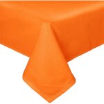 Homescapes - nappe de table rectangulaire en coton unie orange - 178 x 300 cm