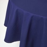Nappe de table ronde en coton unie bleu marine - 178 cm - homescapes Nappe de table ronde en coton unie bleu marine - 178 cm - homescapes