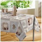 Doulito - nappe - toile cirée - rectangle - 140 x 240 cm - cosy coeur - beige Doulito - nappe - toile cirée - rectangle - 140 x 240 cm - cosy coeur - beige