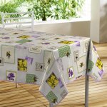 Nappe toile cire rectangle - 140 x 240 cm - provence - vert