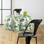 Nappe toile cir�e ronde 'baleares' 160cm vert