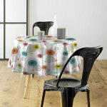 Nappe toile cirée ronde imprimé 'feria' 160cm multicolore Nappe toile cirée ronde imprimé 'feria' 160cm multicolore