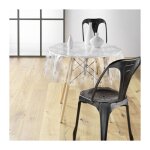 Nappe toile cir�e ronde 'soleil' 140cm blanc