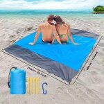Natte de plage, tapis pour pique nique 200x210cm couverture de plage ultra - l�g�re natte de plage ext�rieure ...