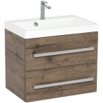 Naturel - meuble de salle de bain avec lavabo cube way 60x40 cm chne wellington (cube260zdw)