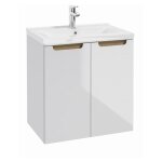 Naturel - meuble de salle de bain avec lavabo stilla 60x60x45 cm blanc (stillad06033u3)
