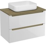 Naturel - meuble de salle de bain sous lavabo stilla 80x60x45 cm blanc (stillad08057dbk)