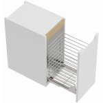 Naturel - meuble vertical de salle de bain bas avec panier à linge, stilla 30x60x45 cm blanc brillant ... Naturel - meuble vertical de salle de bain bas avec panier à linge, stilla 30x60x45 cm blanc brillant ...