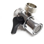 Wiltec - robinet  deux voies adaptateur de robinet filtre  eau sur vier 20mm (3 / 4')