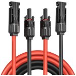 Naxunnn - c�ble d'extension pour panneau solaire, 6 mm, 2 x 10 m, c�ble d'extension photovolta�que avec ...