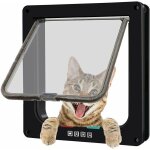 Nazalus - vente chaude - chati�re magn�tique avec porte battante et serrure � 4 positions pour chats, ...