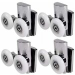 Nazalus - vente chaude - roulettes de porte de douche, 23 mm roues de porte de douche en haut ou en bas, ...