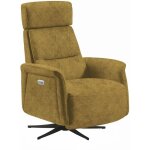 Altobuy - nazare - fauteuil relax electrique microfibre moutarde