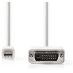 Nedis mini displayport - dvi cable - mini displayport male - dvi - d 24 + 1 - pin male - 2. 0 m - blanc ...