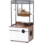 Need arbre  chat 122 cm, meuble  plusieurs tages, maison pour chat avec porte, niche pour chat, arbre ...
