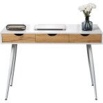 Need - bureau d'ordinateur moderne avec 3 tiroirs 110 x 50 cm bureau / bureau / maison / bureau blanc ...