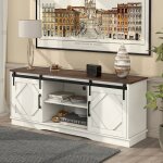 Need - meuble tv armoire tv pour centre de divertissement support tv, 150 cm banc tv avec tagre de ...
