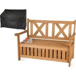 Needs&wants - banc de jardin en bois avec espace de rangement - banc caisson 2 places en bois classique, ...