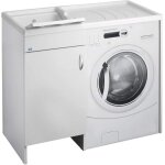 Negrari - bac  laver avec meuble cache lave linge blanc 109x60 cm mod. eco