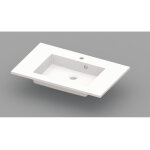 Nemo spring coste lavabo pour meuble avec 1 vasque 80x50x20cm avec trou de robinet et trop - plein marbre ...