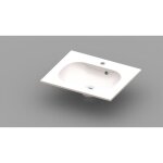 Nemo spring ovum lavabo pour meuble avec 1 vasque 60x50x20cm avec trou de robinet et trop - plein marbre ...
