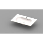 Nemo spring ovum lavabo pour meuble avec 1 vasque 80x50x20cm avec 2 trous de robinet et trop - plein ...