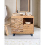 N�o - petit meuble salle de bain en teck parquet� 80 cm