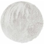 Neo yoga - tapis salon lavable � base fine et souple extra doux blanc diam. 70