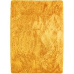 Thedecofactory - neo yoga - tapis salon lavable � base fine et souple extra doux jaune 120x170