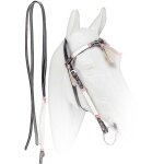 Nero - bride en cuir occidental avec rnes et inserts en cuir brut