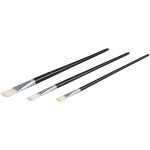 Pinceaux plats  tableaux - lot de 3 taille 8 - 12 - 16
