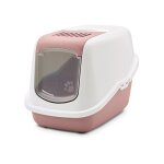 Savic - nestor blanc - rose - bac � liti�re pour chat avec couvercle - 56 x 39 x 38, 5 cm - 1 pi�ce