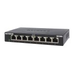 Gs308 - 300pes switch ethernet metal 8 ports gigabit 10 / 100 / 1000 - netgear