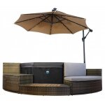 Netspa - pack spa semi rigide octogonal octopus + mobilier + parasol