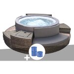 Netspa - spa portable semi - rigide vita premium rond bulles 4 - 6 places avec mobilier + 3 cartouches ... Netspa - spa portable semi - rigide vita premium rond bulles 4 - 6 places avec mobilier + 3 cartouches ...
