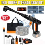 Nettoyeur haute pression sans fil 180bar 6in1 jet wash cleaner + 3. 0ah battery