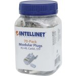 Intellinet - pack de 50 fiches modulaires cat6a rj45 pro line 790505 contact  sertir nombre de ples ...