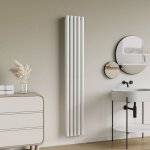 [neu. haus] - radiateur  panneaux double nore 1122 w acier 180 x 30 x 8 cm blanc