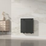 Radiateur � panneau plat nore 449 w acier 60 x 60 cm noir [neu. haus]
