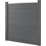 Neu. holz - clture  2 poteaux bois composite wpc gris 183 x 187 cm [ ]