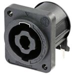 Neutrik - fiche haut - parleur embase femelle, contacts coud�s nl4mdxx - h - 3 nombre de p�les: 4 noir ...