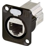 Rj45 connecteur de donnes srie ethercon d neutrik ne8fdx - p6 - b rj45 femelle, droit ple: 8p8c noir ...