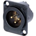 Xlr embase mâle, contacts droits neutrik nc3md - lx - b nombre de pôles: 3 noir 1 pc(s) Xlr embase mâle, contacts droits neutrik nc3md - lx - b nombre de pôles: 3 noir 1 pc(s)
